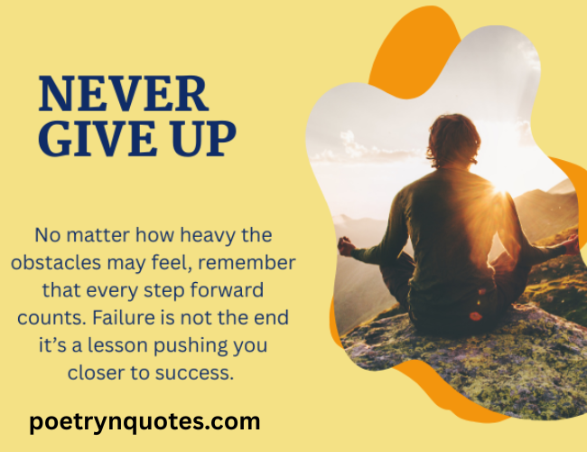 Never Giving Up